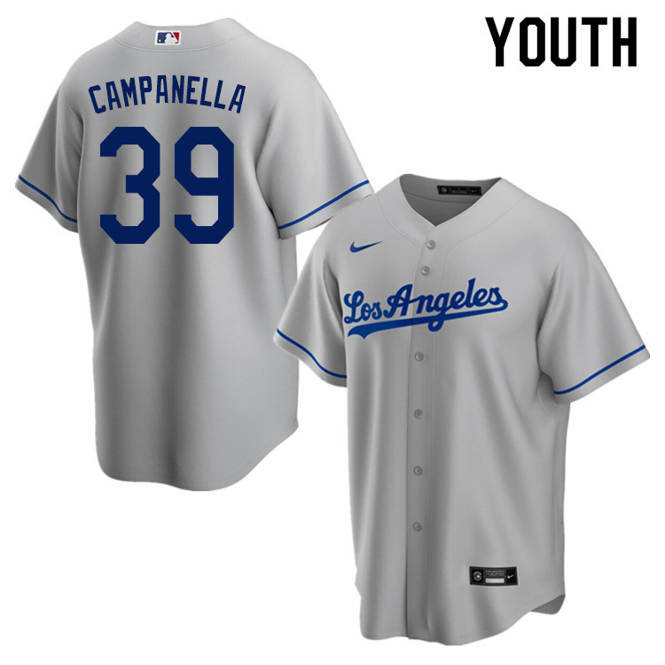 Nike Youth #39 Roy Campanella Los Angeles Dodgers Baseball Jerseys Sale-Gray